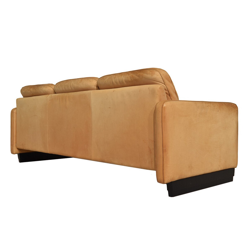 3-seater sofa in cognac leather by De Sede - 1970s