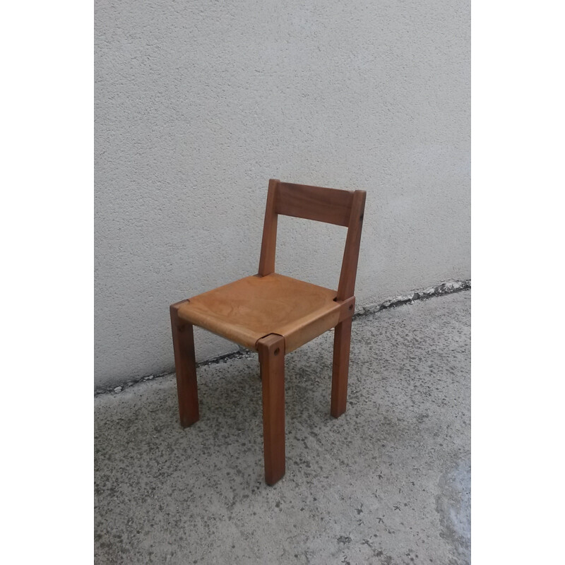 S24 chair in wood by Pierre Chapo - 1970s