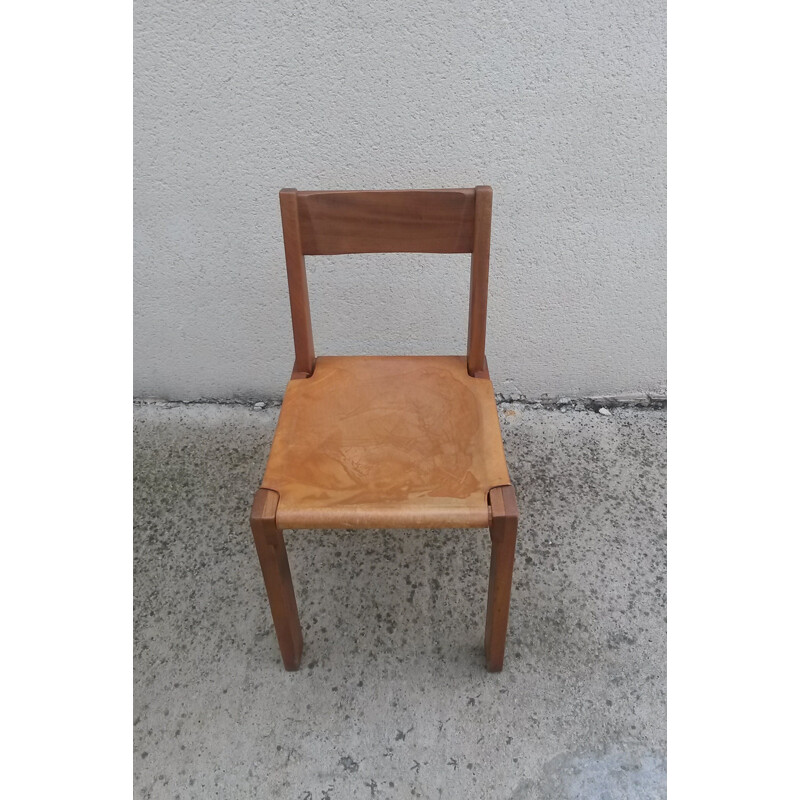 Chaise S24 en bois par Pierre Chapo - 1970