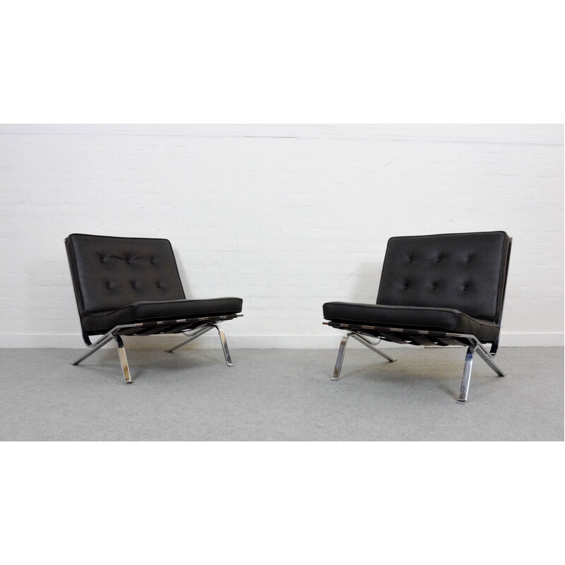 Paire de fauteuils lounge RH-301 par Robert Haussmann pour De Sede - 1950