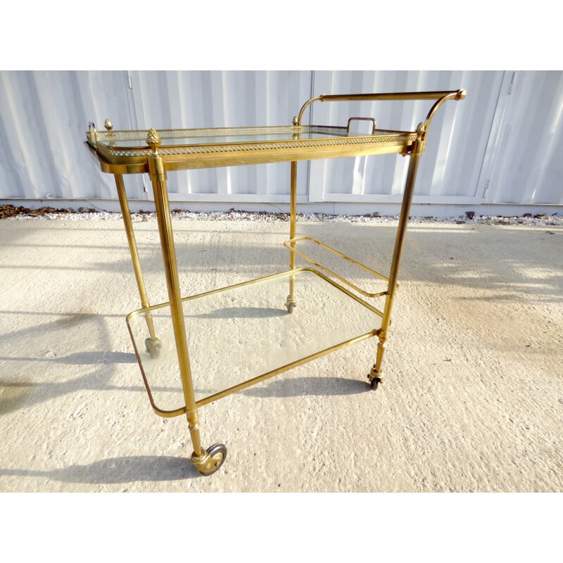 Golden serving table by Maison Jansen - 1960s