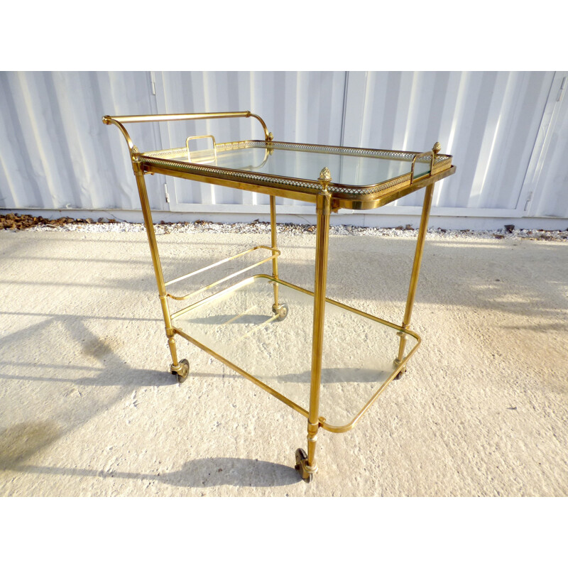 Golden serving table by Maison Jansen - 1960s