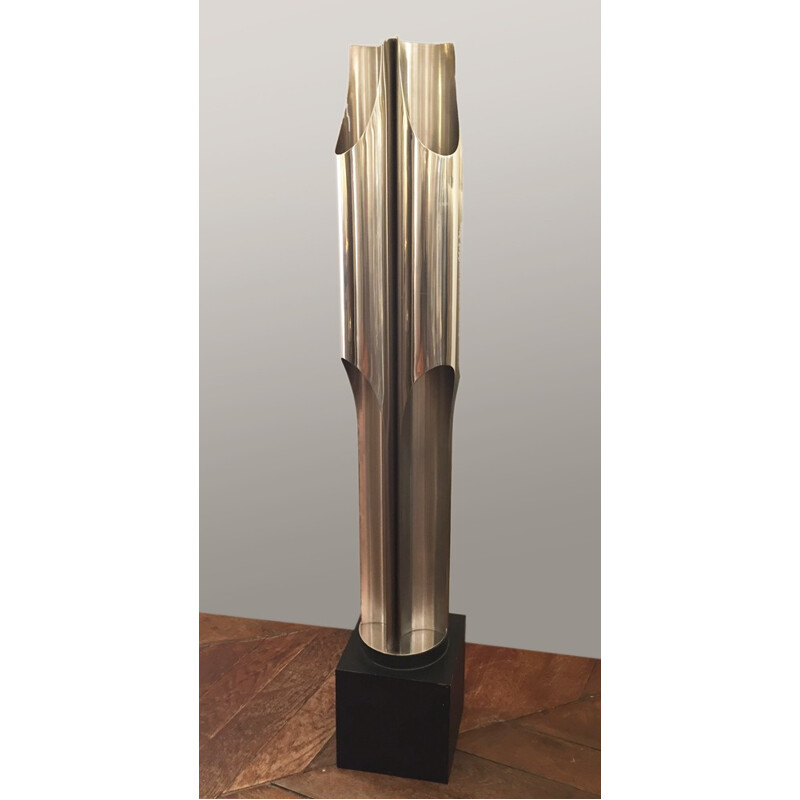 Floor lamp "Orgue" in chromed metal, Jacques CHARLES - 1970s