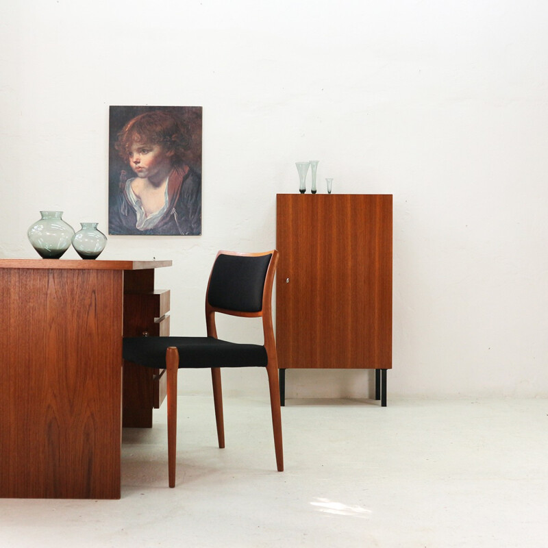 Vintage Cubic Teak Desk - 1960s