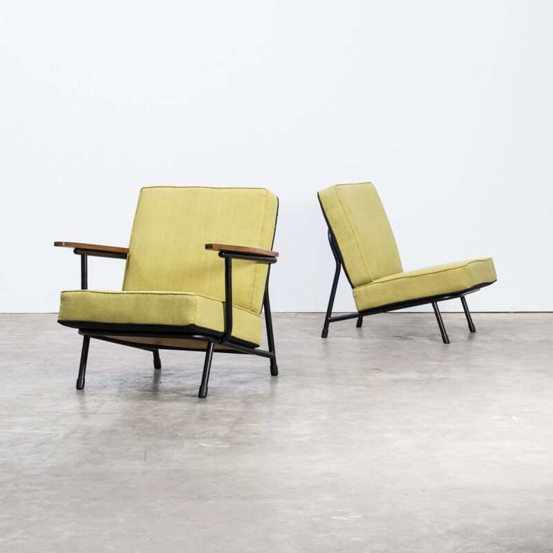 Pair of vintage low back armchairs by Alf Svensson for Dux - 1960s