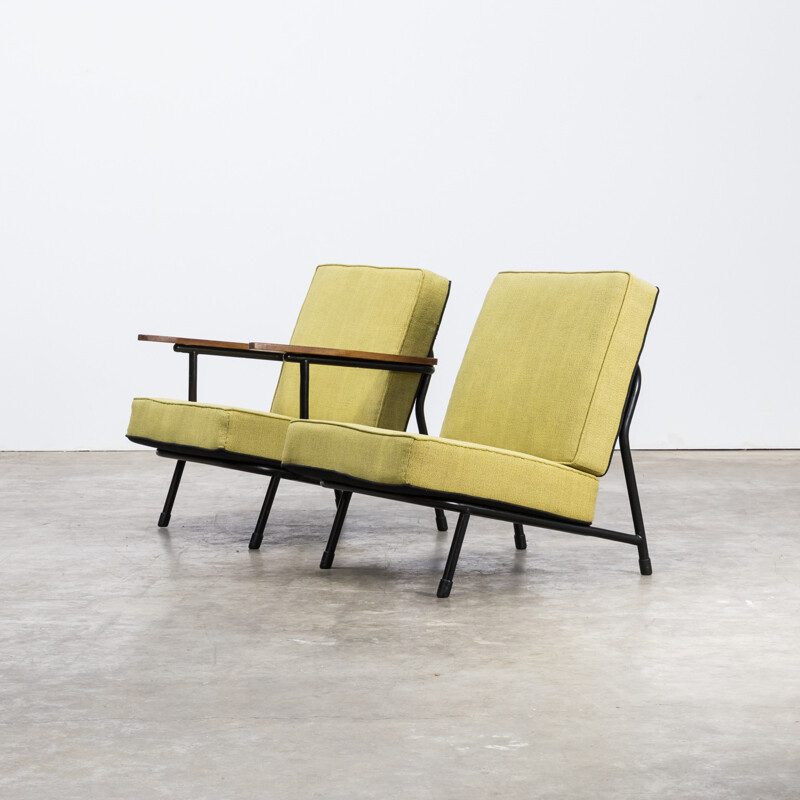 Pair of vintage low back armchairs by Alf Svensson for Dux - 1960s