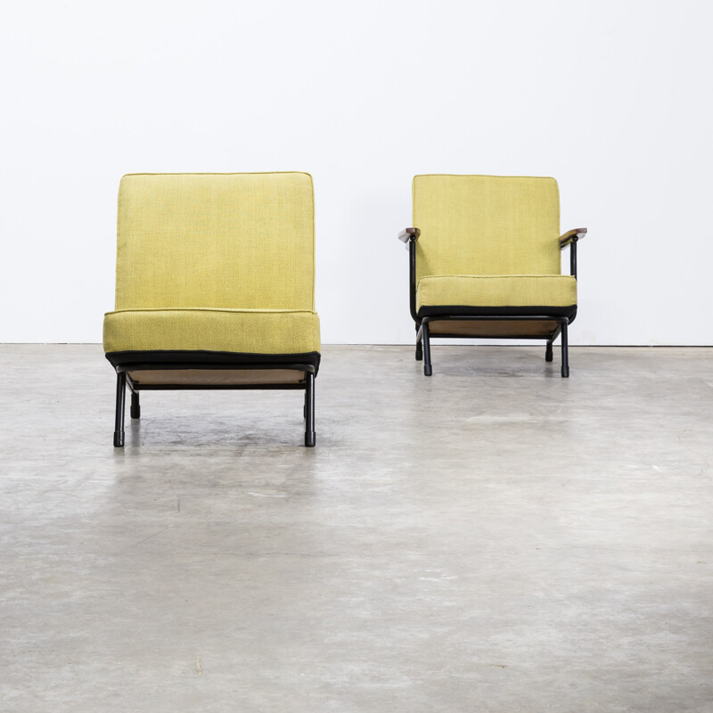 Pair of vintage low back armchairs by Alf Svensson for Dux - 1960s