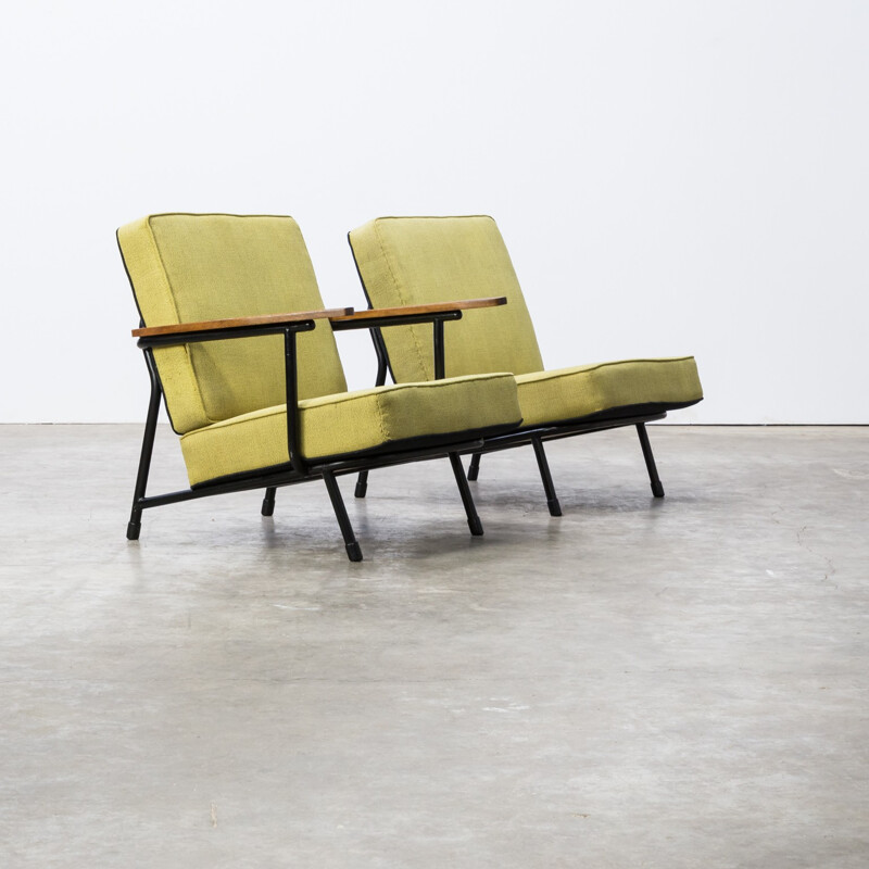 Pair of vintage low back armchairs by Alf Svensson for Dux - 1960s