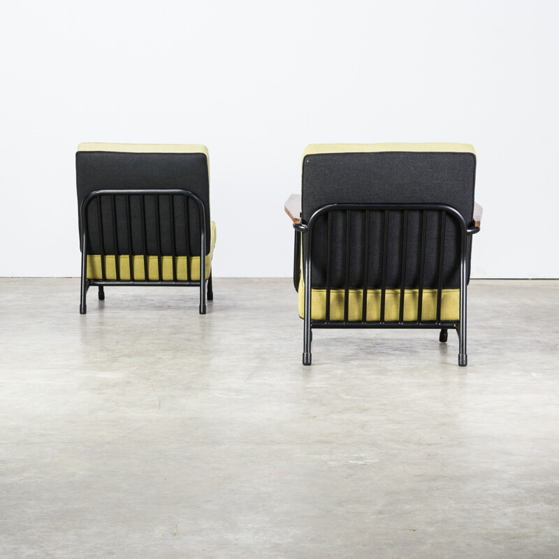 Pair of vintage low back armchairs by Alf Svensson for Dux - 1960s