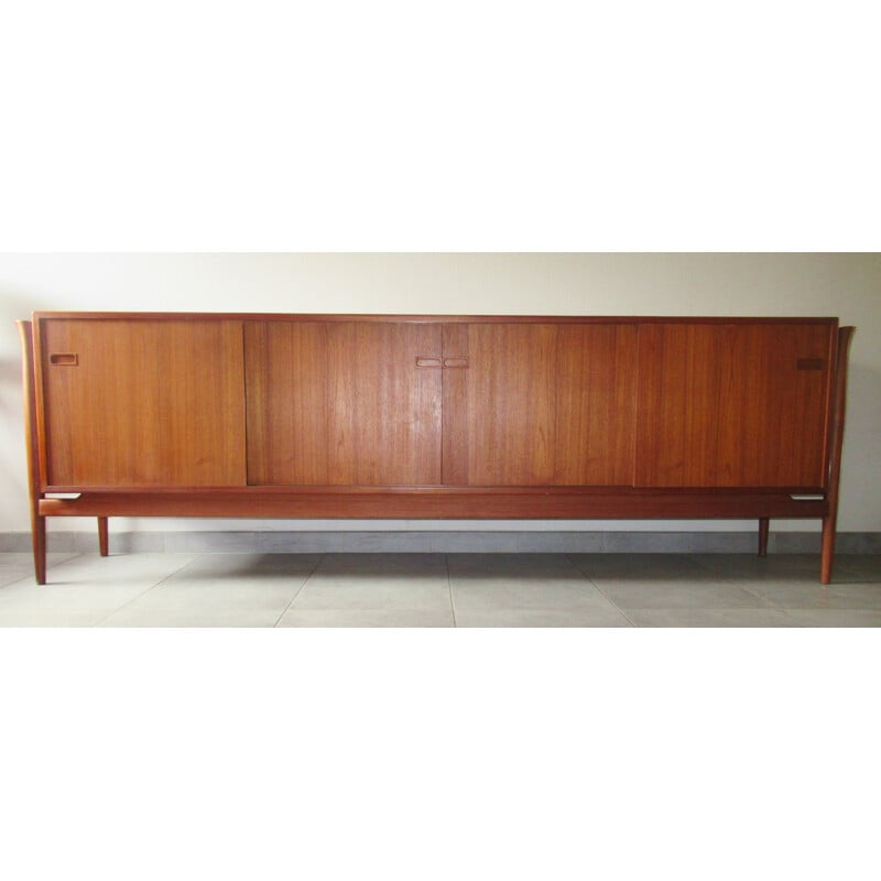 Credenza scandinava in teak di Finn Juhl per Samcom - 1950