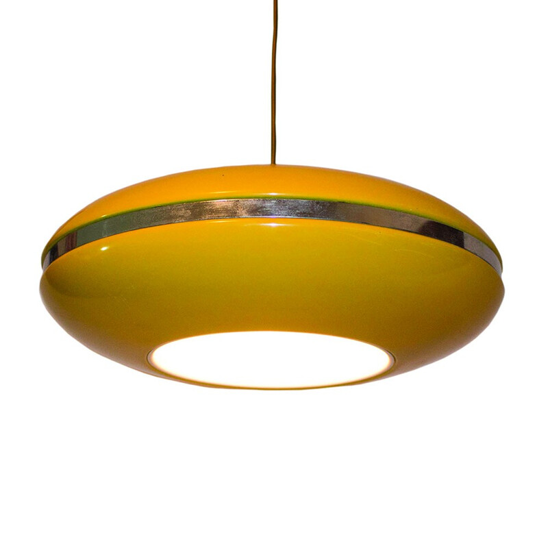 Vintage yellow ceiling lamp - 1960s