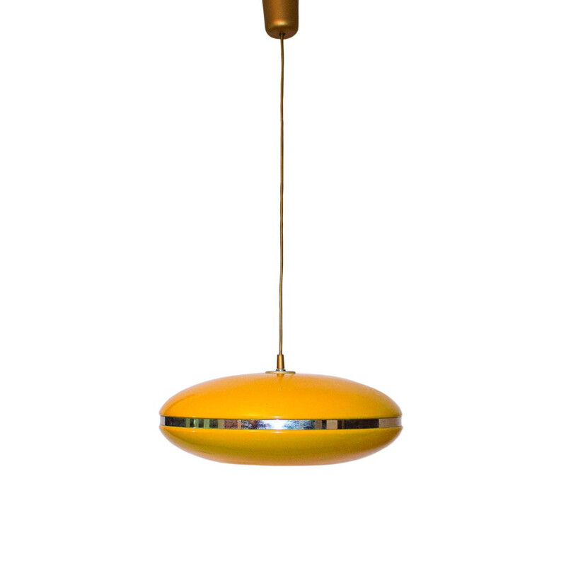 Vintage yellow ceiling lamp - 1960s