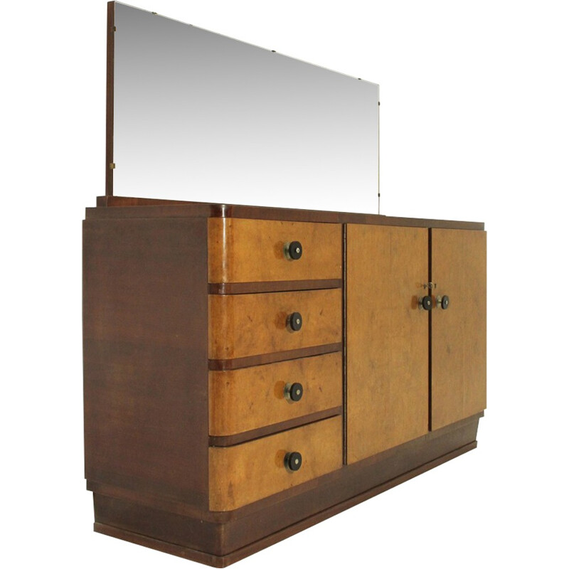 Italian mid-century sideboard with mirror top - 1930s