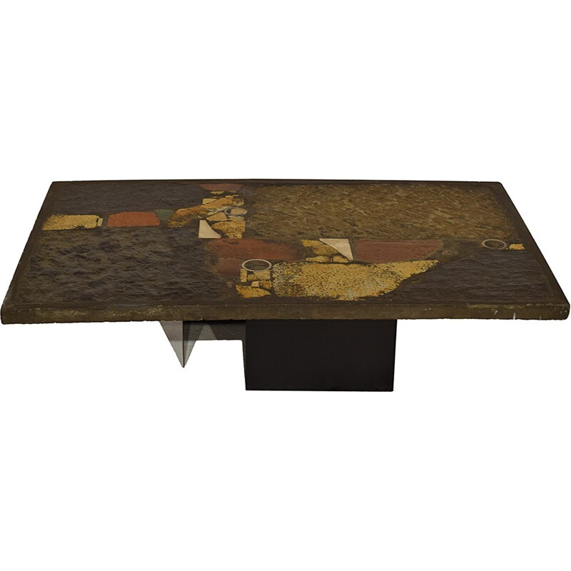 Brutalist coffee table by Paul Kingma - 1970s