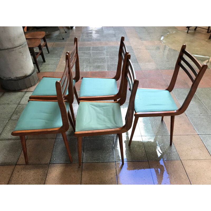 Set of 5 vintage chairs by Paolo Buffa - 1960s