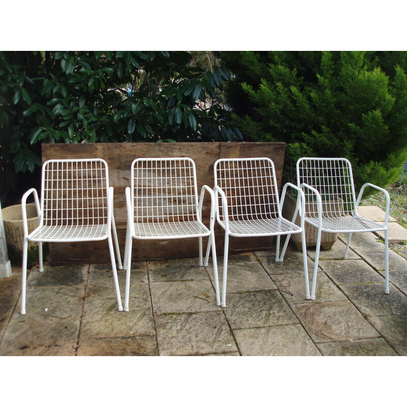 Suite de 4 chaises vintage modele RIO par EMU - 1960