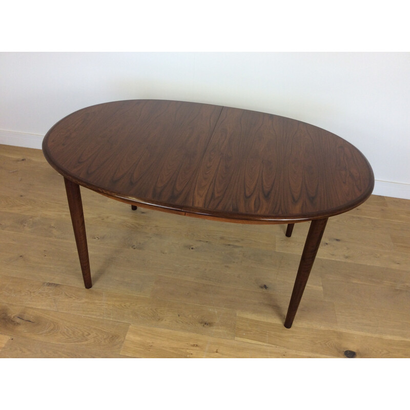 Vintage rosewood extendable dining table - 1960s