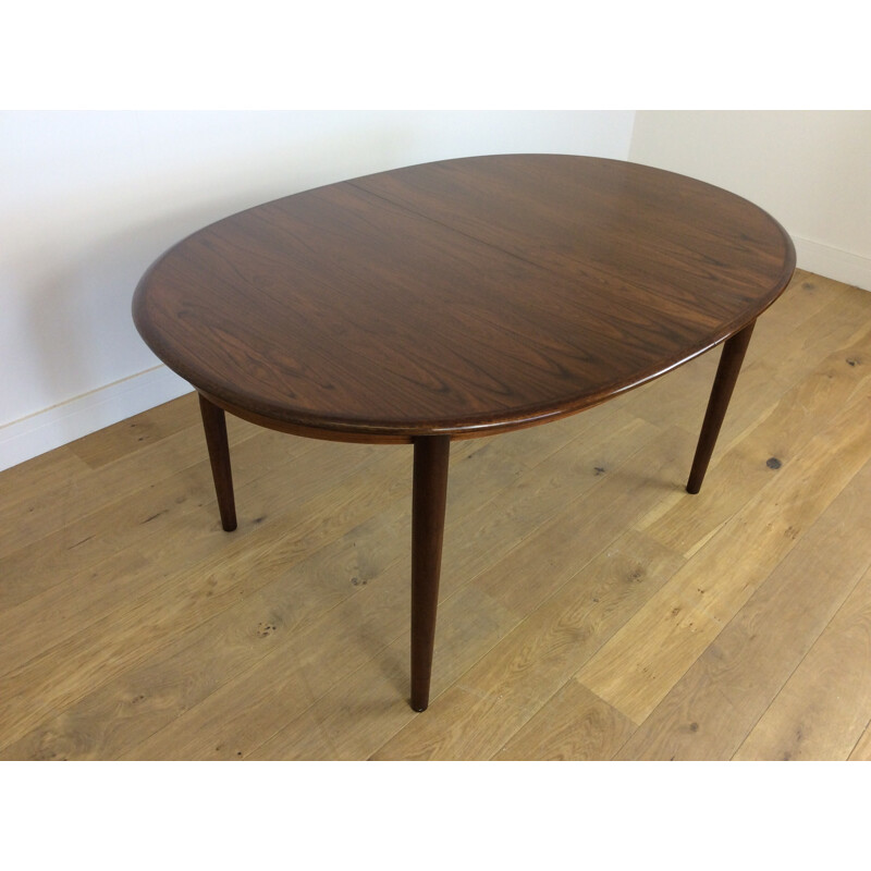 Vintage rosewood extendable dining table - 1960s