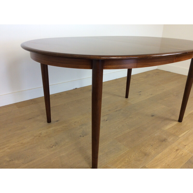 Vintage rosewood extendable dining table - 1960s