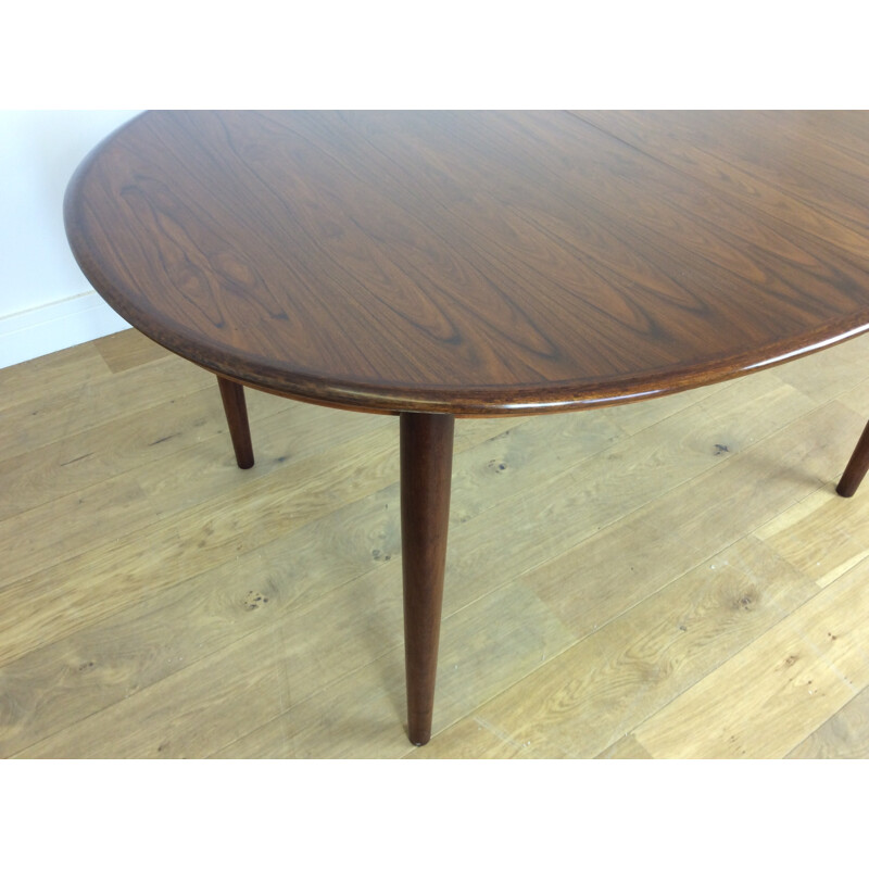 Vintage rosewood extendable dining table - 1960s