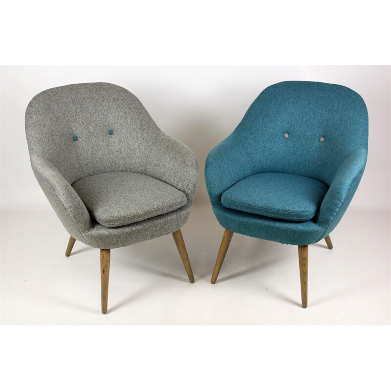 Pair of vintage lounge armchairs - 1960s
