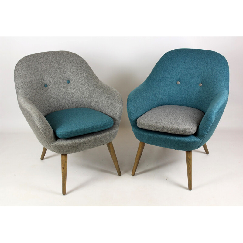 Pair of vintage lounge armchairs - 1960s