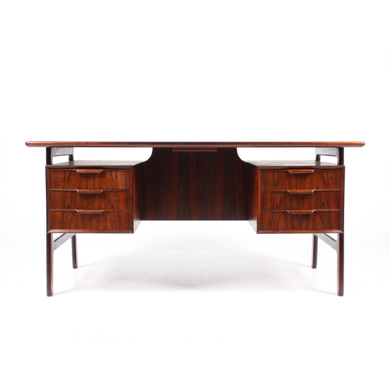 Vintage Rosewood Desk by Omann Jun - 1950s