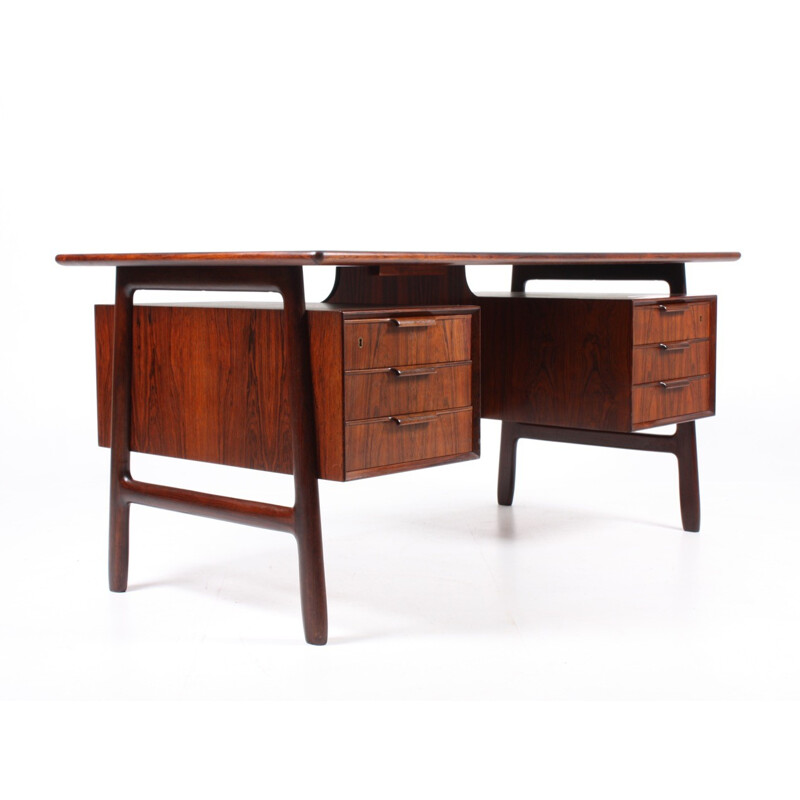 Vintage Rosewood Desk by Omann Jun - 1950s