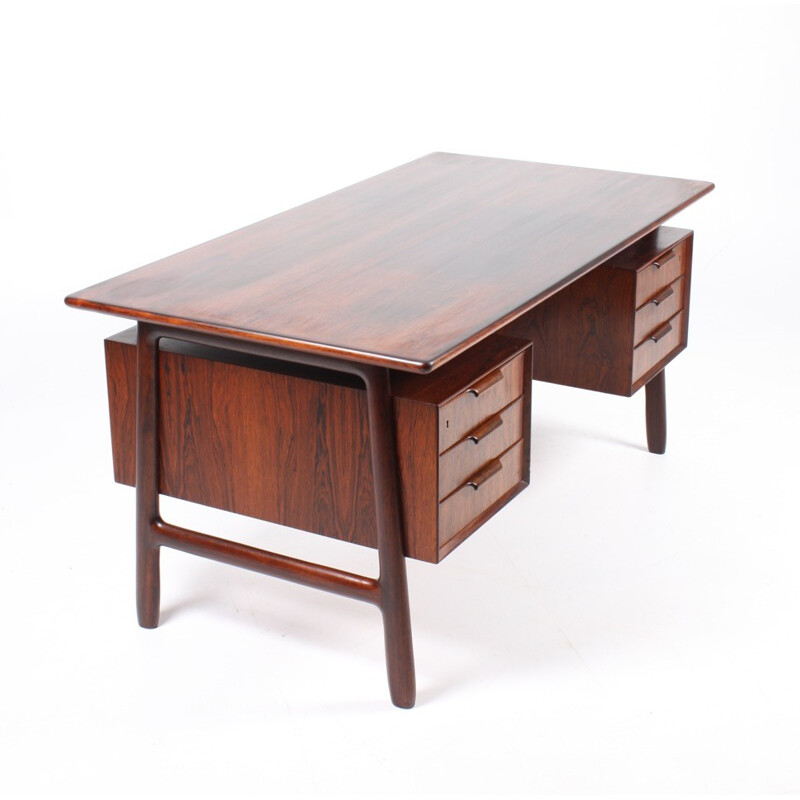 Vintage Rosewood Desk by Omann Jun - 1950s