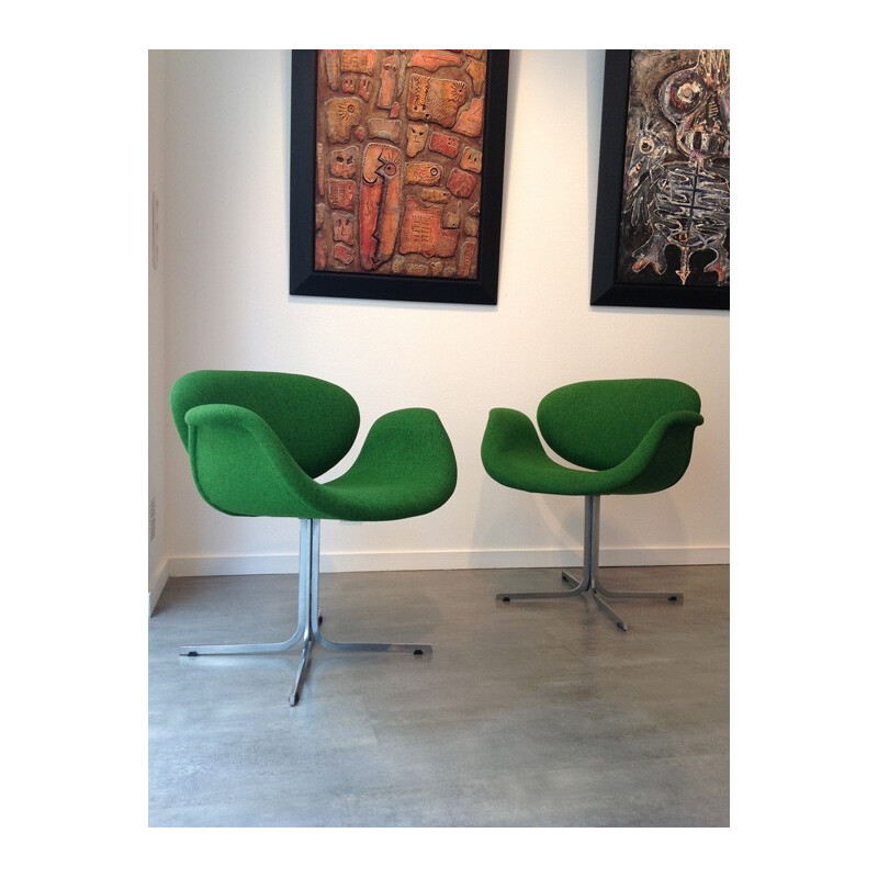 Pair of Little Tulip armchairs, Pierre PAULIN - 1960s