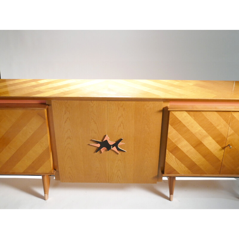 Credenza vintage in ciliegio, Francia 1950