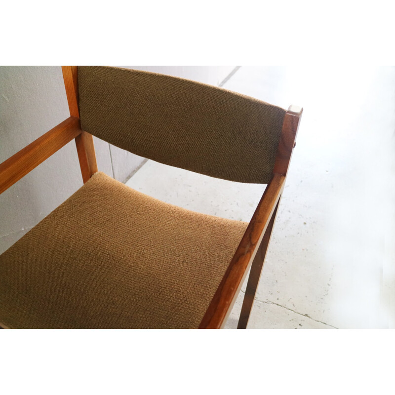 Set of 4 vintage danish dining chairs with original upholstery - 1970s