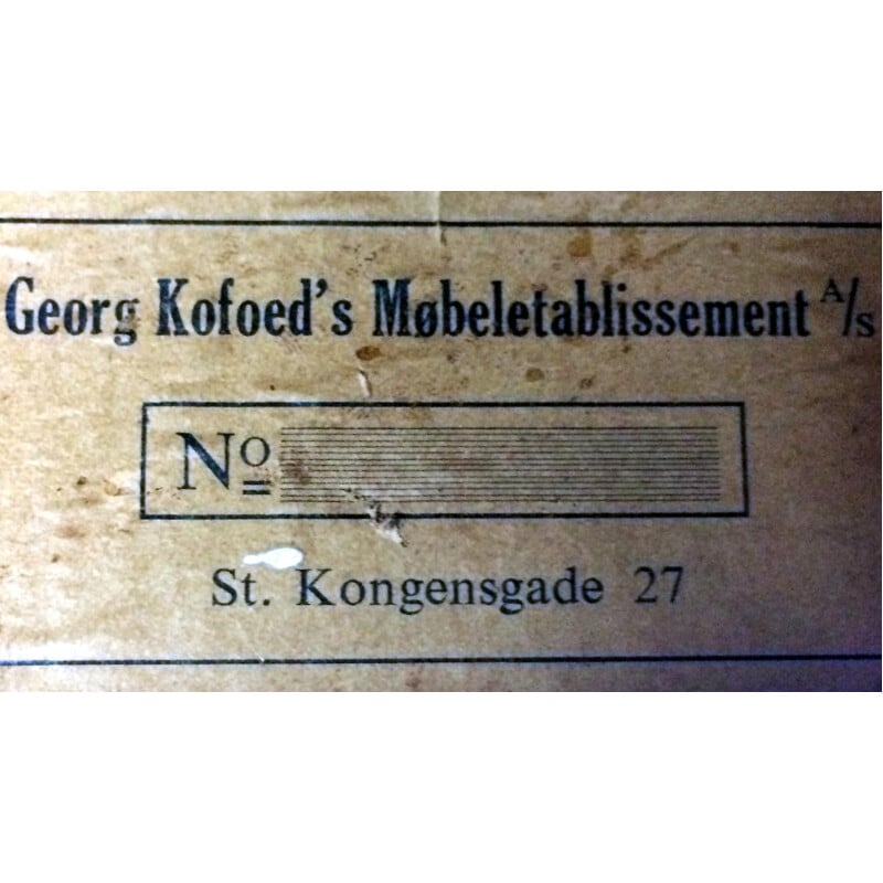 Juego de 6 sillas de comedor vintage de caoba de Georg Kofoed, Dinamarca 1930