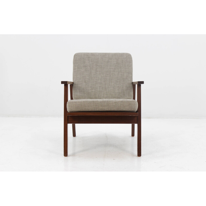 Vintage Grey Danish Armchair - 1960s