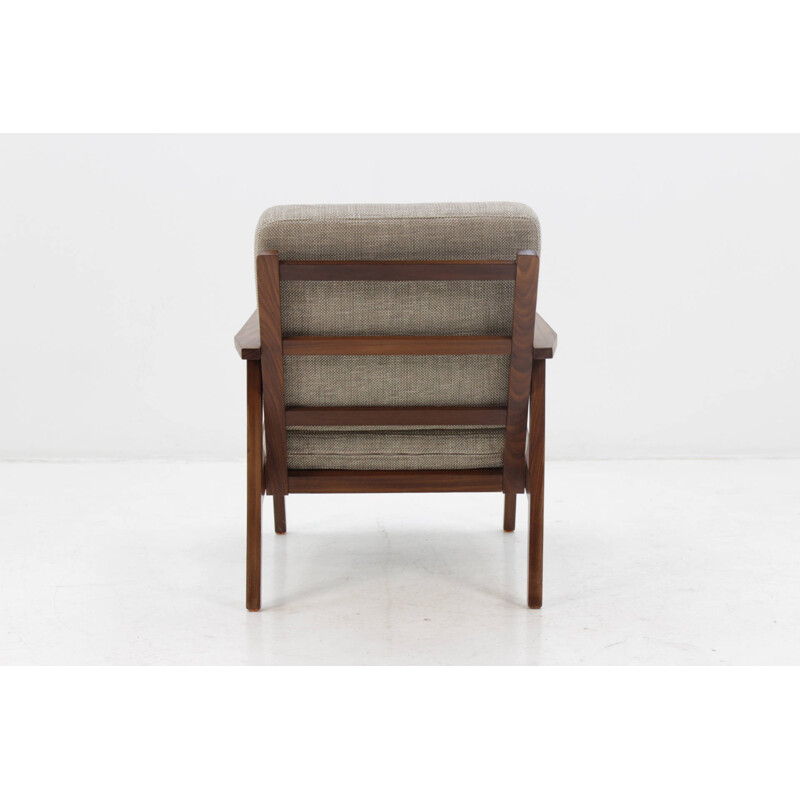 Vintage Grey Danish Armchair - 1960s