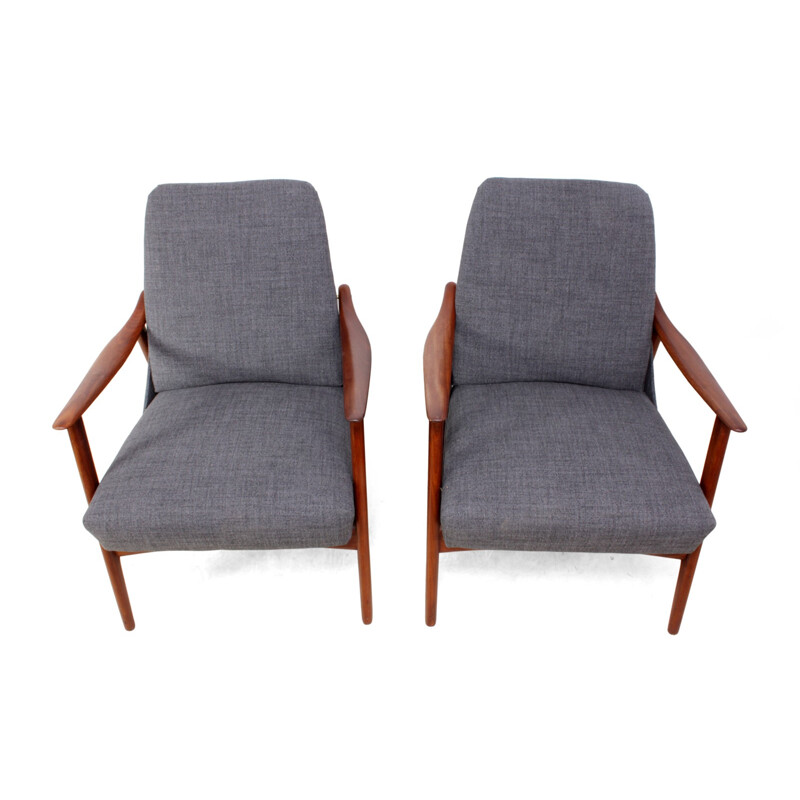 Paire de fauteuils vintage en teck danois - 1960