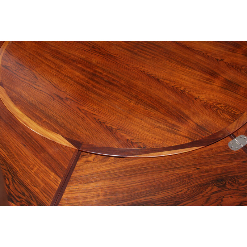 Vintage rosewood lotus Flip-Flap table by Dyrlund - 1960s