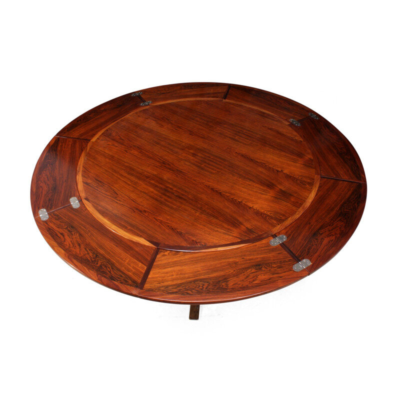 Vintage rosewood lotus Flip-Flap table by Dyrlund - 1960s