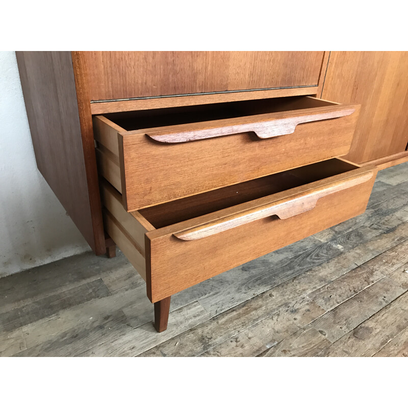 Enfilade scandinave vintage en teck - 1960