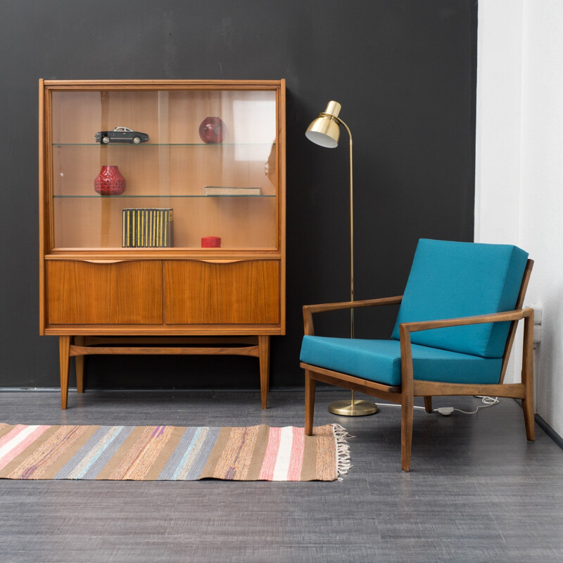 Vintage cabinet in glass and wood - 1960s