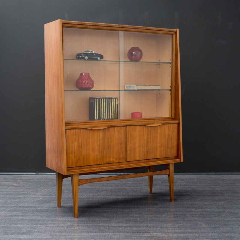 Vintage cabinet in glass and wood - 1960s