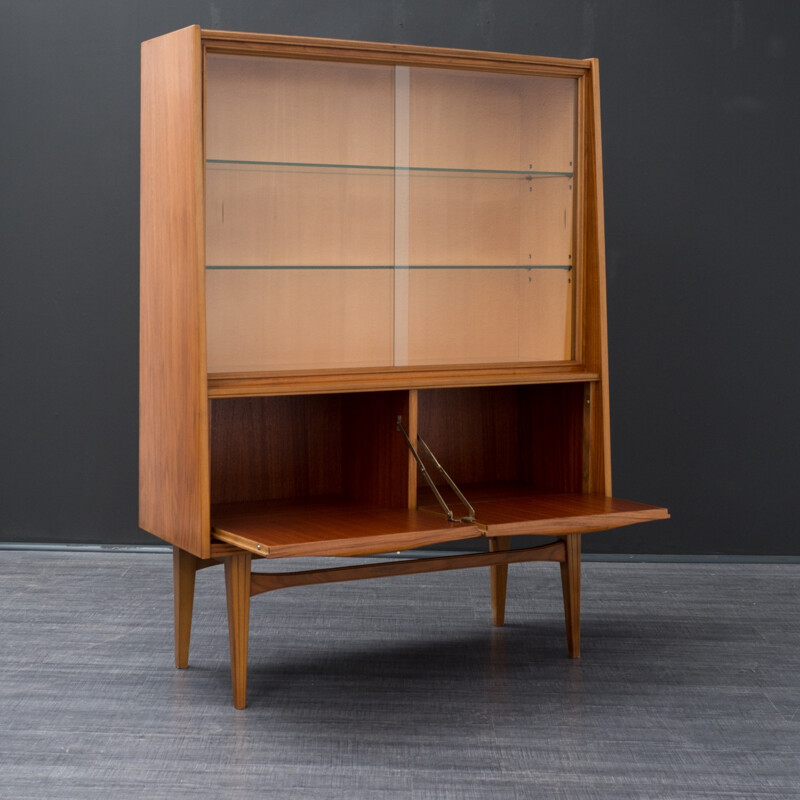 Vintage cabinet in glass and wood - 1960s