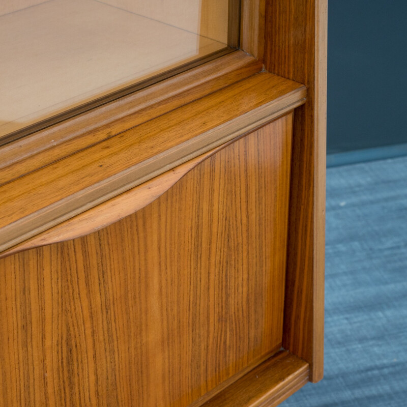 Vintage cabinet in glass and wood - 1960s