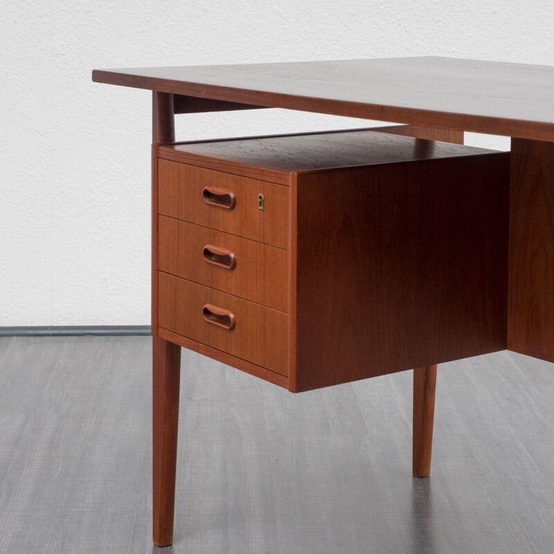 Mid-century teak desk made in Denmark - 1960s
