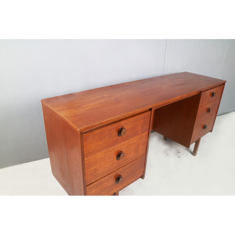 Mid Century British Desk with Drawers - 1970s