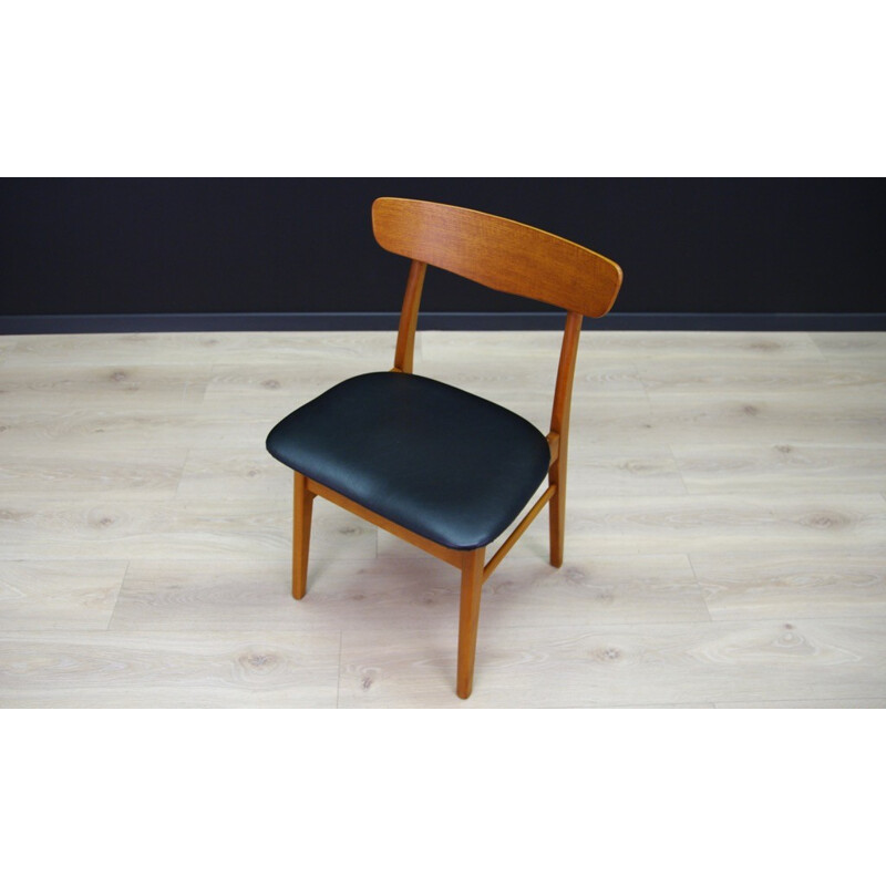 Chaises en teck retro vintage au design danois - 1960