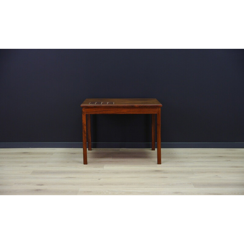 Table basse vintage avec Carrelage en palissandre au design danois - 1970