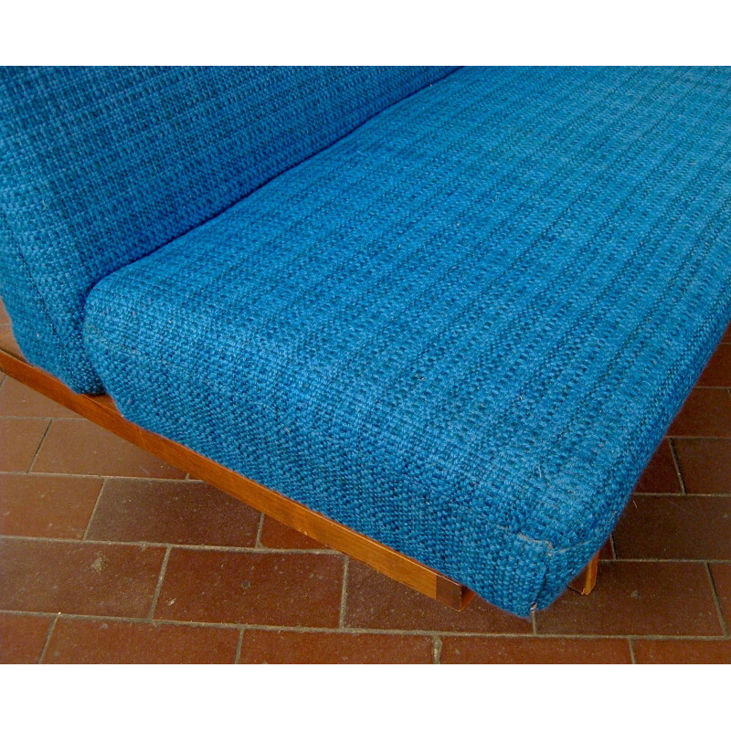 Canapé daybed bleu au design scandinave - 1950