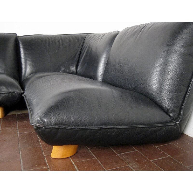 Mid-century Scandinavian leather sofa - 1970s