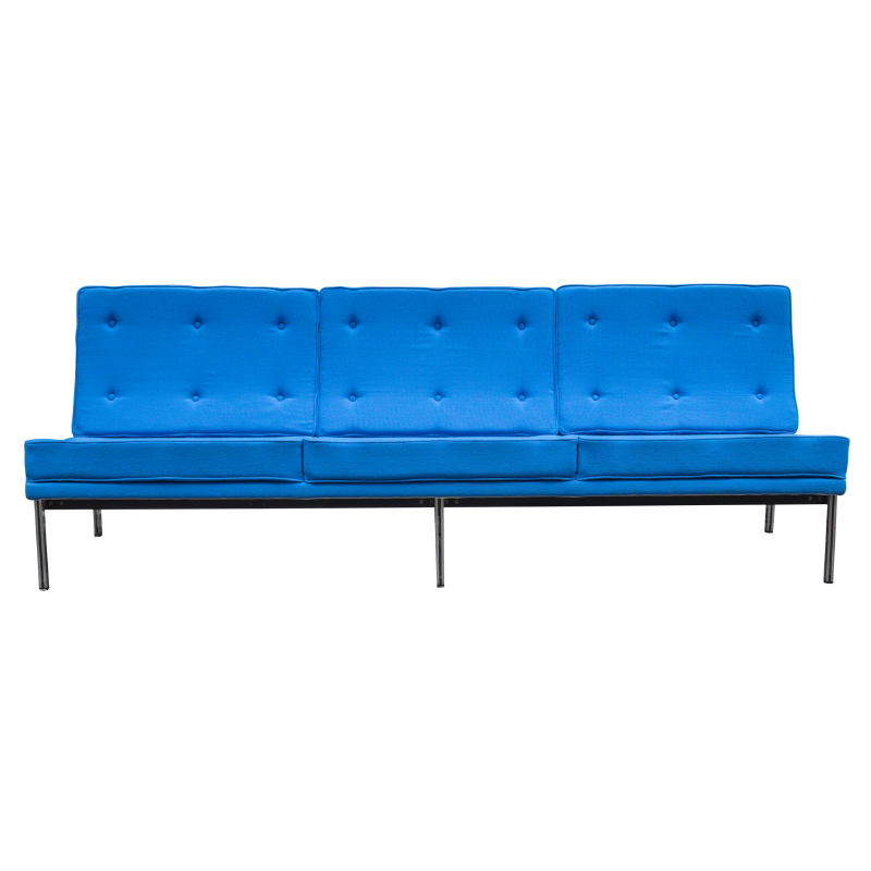 Vintage blue sofa by Florence Knoll - 1970s